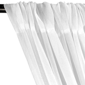 Crushed Sheer Voile Rod Pocket Curtains White 2