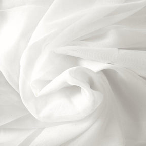 Sheer Voile Fire Retardant Rod Pocket Curtains White 3