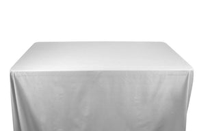 Stretch Broadcloth 8 Feet Banquet Table Covers White 1