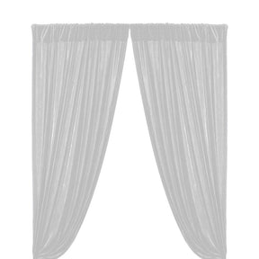 Micro Velvet Rod Pocket Curtains White 1