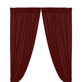 Micro Velvet Rod Pocket Curtains Wine 1