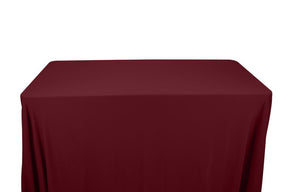 Matte Milliskin Tricot 6 Feet Banquet Table Covers Wine 1