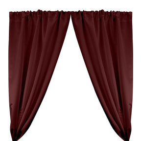 Matte Satin Peau De Soie Rod Pocket Curtains Wine 1
