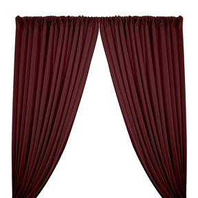 Scuba Double Knit Rod Pocket Curtains Wine 1