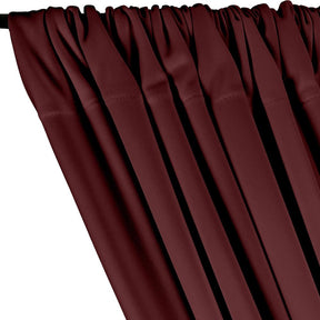 Scuba Double Knit Rod Pocket Curtains Wine 2