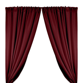 Twill Rod Pocket Curtains Wine 1