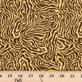 Zebra Print Cotton Fabric SV577471 Beige/Brown 3
