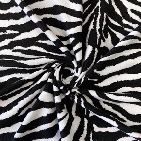 Zebra Printed Dty Brushed Fabric SV576922 2