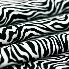 Zebra Print Cotton Fabric SV577475 White/Black 2