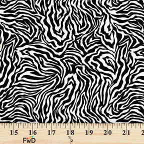 Zebra Print Cotton Fabric SV577475 White/Black 3