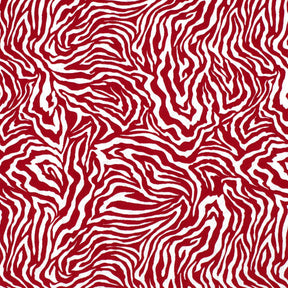 Zebra Print Cotton Fabric SV577474 White/Red 1