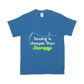 Sewing Is Cheaper Than Therapy Tee Apparel Dtg Tshirt Gildan 2000 S Turquoise Mens Cf 2022012902441257 Sapphire 1