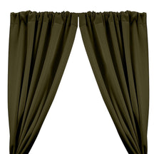 Neoprene Scuba Rod Pocket Curtains Army Green 1