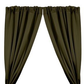 Neoprene Scuba Rod Pocket Curtains Army Green 1