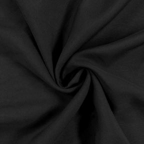 Polyester Chiffon Rod Pocket Curtains Black 4