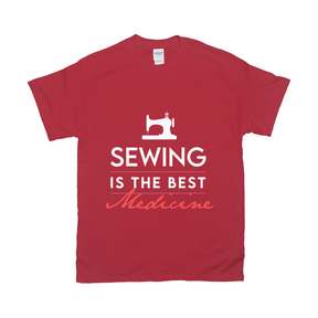 Sewing Is The Best Medicine T Shirt Apparel Dtg Tshirt Gildan 2000 S Red Mens Cf 20220129011343939 Red 1