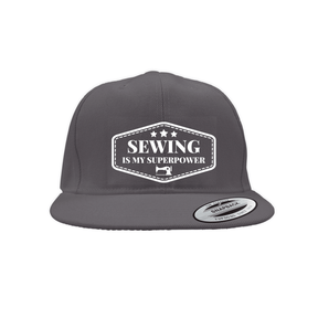 Sewing Is My Superpower Snapback Cap Caps Snapback Embroidery Darkgrey 20220202030642437 Dark Grey 1