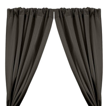 Neoprene Scuba Rod Pocket Curtains Charcoal 1