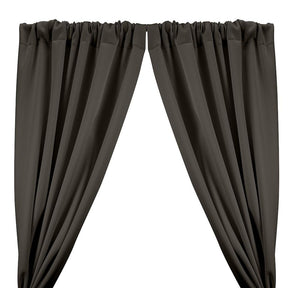 Neoprene Scuba Rod Pocket Curtains Charcoal 1