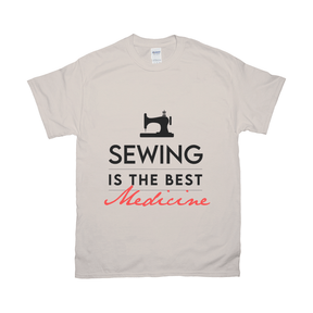 Sewing Is The Best Medicine T Shirt Apparel Dtg Tshirt Gildan 2000 S Natural Mens Cf 20220129011343939 Natural 1