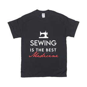 Sewing Is The Best Medicine T Shirt Apparel Dtg Tshirt Gildan 2000 S Black Mens Cf 20220129011343939 Black 1