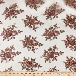 Dahlia Beaded Bridal Lace Fabric SV577495 Pink 3