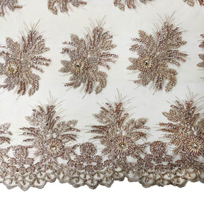 Gloriosa Bridal Lace Beaded Fabric SV573429 Champagne 2