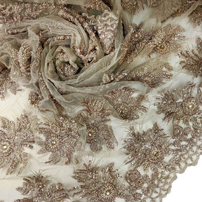 Gloriosa Bridal Lace Beaded Fabric SV573429 Champagne 4