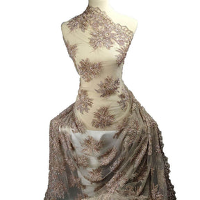 Gloriosa Bridal Lace Beaded Fabric SV573429 Champagne 5