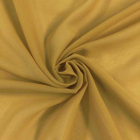 Polyester Chiffon Rod Pocket Curtains Gold 4