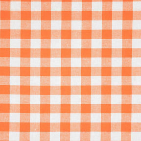Gingham 1 Inch Check Yarn Dyed Broadcloth Fabric SV577535 Orange / White Image 1