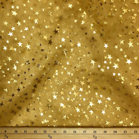 Crystal Organza Printed Fabric SV573707 Gold 1
