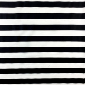 Striped Printed Cotton Poplin Fabric SV577440 Black/White 1