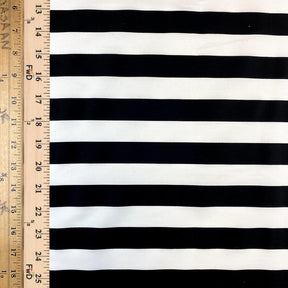 Striped Printed Cotton Poplin Fabric SV577440 Black/White 3
