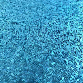 Crushed Embroidery Sequins On Mesh Fabric SV574083 Turquoise 1