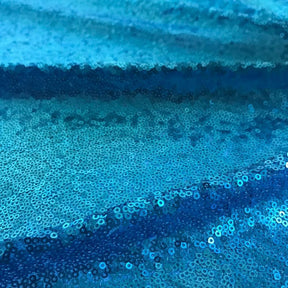 Crushed Embroidery Sequins On Mesh Fabric SV574083 Turquoise 2