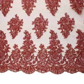 Viburnum Bridal Lace Beaded Fabric SV574789 Navy Blue 8