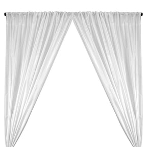 Polyester Taffeta Lining Rod Pocket Curtains White 1