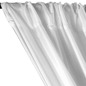 Polyester Taffeta Lining Rod Pocket Curtains White 2
