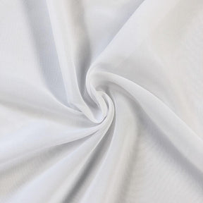 Polyester Chiffon Rod Pocket Curtains White 4