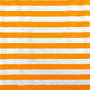 Striped Printed Cotton Poplin Fabric SV577441 White/Orange 1